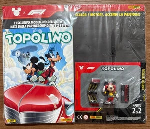 TOPOLINO 3693 +3694 F1 = 1+2° PARTE MODELLINO PARTNERSHIP DISNEY X F1 LIMITED EDITION