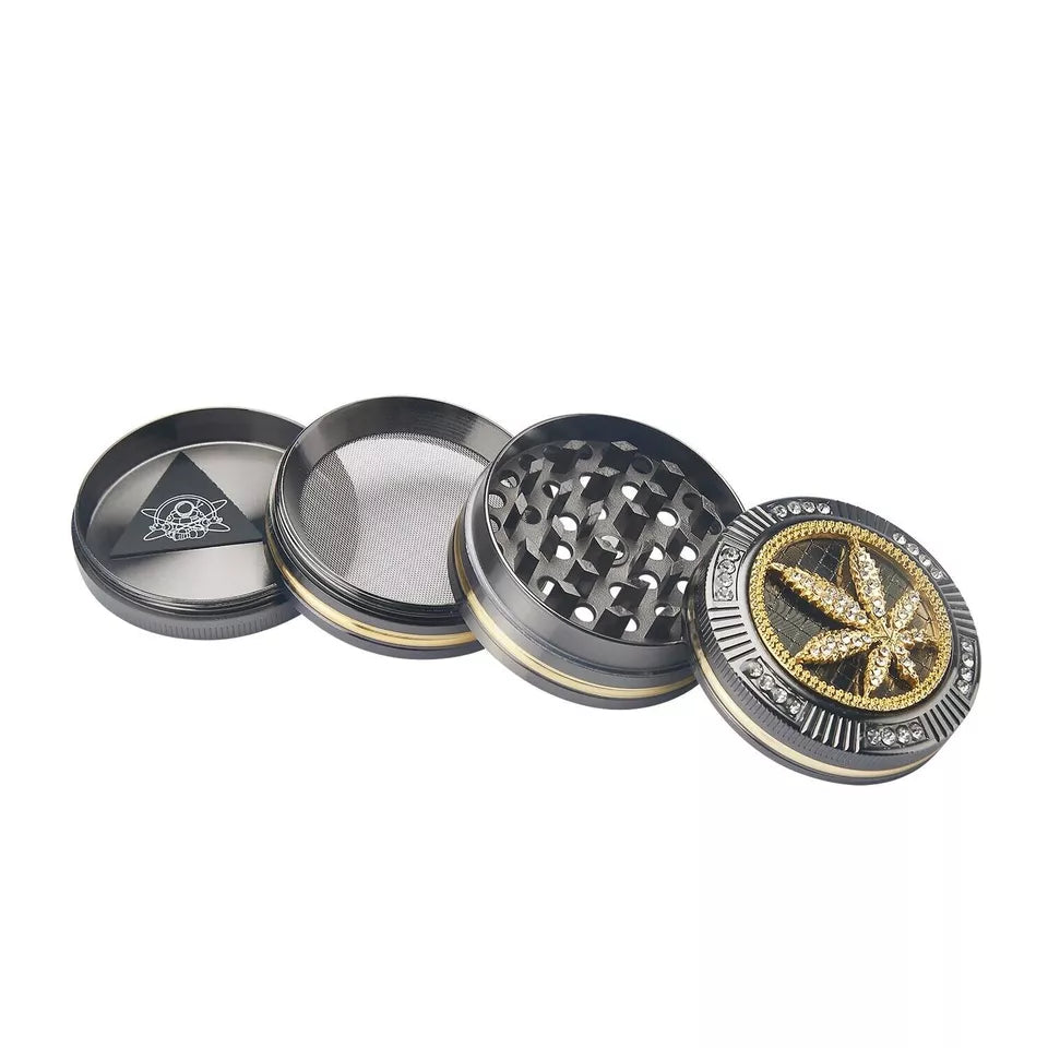 Grinder Design Tritatabacco in metallo 4 parti Trita Tabacco Bling idea regalo