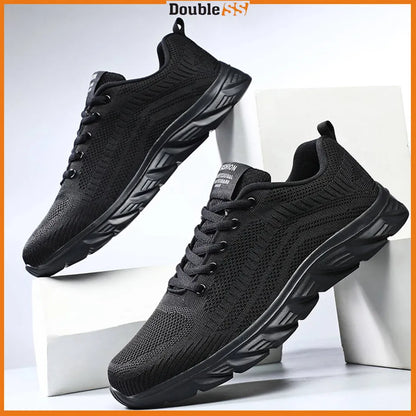 Scarpe da Uomo Sportive Nere Sneakers Comode Stringate Ginnastica Eleganti alte