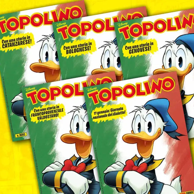 Fumetto di TOPOLINO in Dialetto n. 3660 - 4 nuove storie in Dialetto